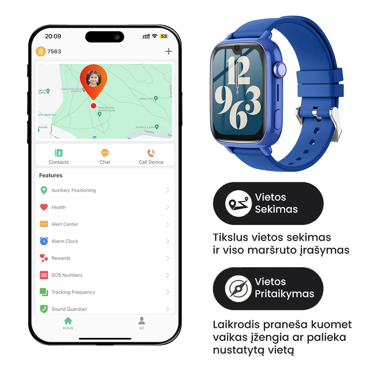 Išmanus laikrodis KartuSaugu PRO 3 KartuSaugu PRO